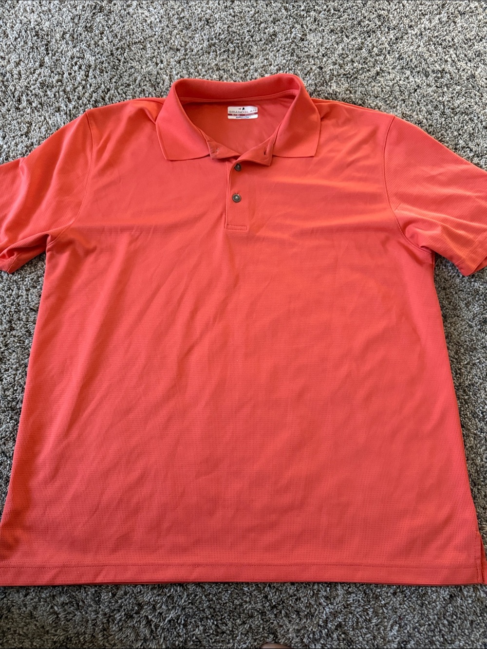 Grand Slam Men's Coral Polo Short Sleeve